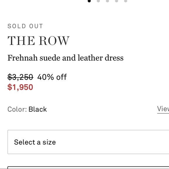 THE ROW Frehnah Suede Leather Long Sleeve Dress 8 - Picture 7 of 7